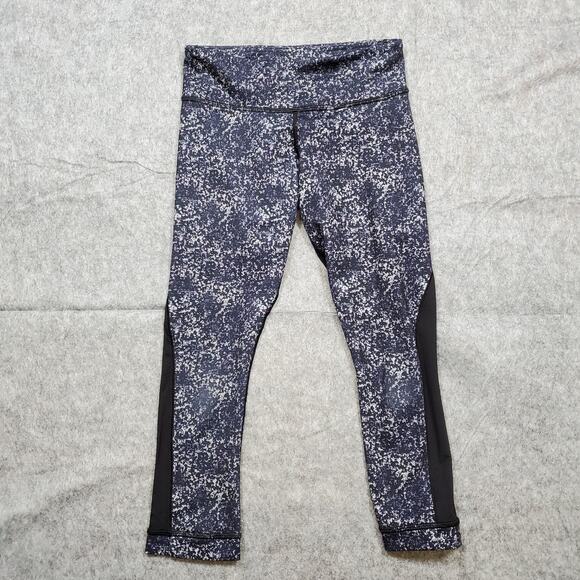 Lululemon Leggings Womens 4 Journey Crop Rocky Road Sand Dune Toothpaste Black - Picture 1 of 9